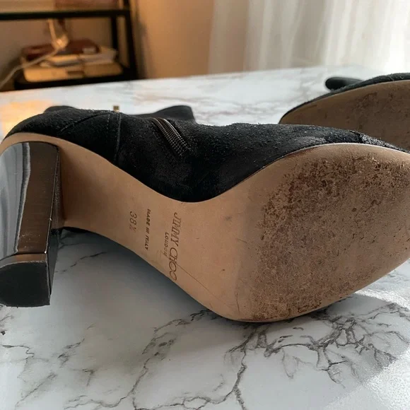 Jimmy Choo Black Suede Ankle Boots – Size 38.5 | Elegant & Chic - Picture 5 of 5